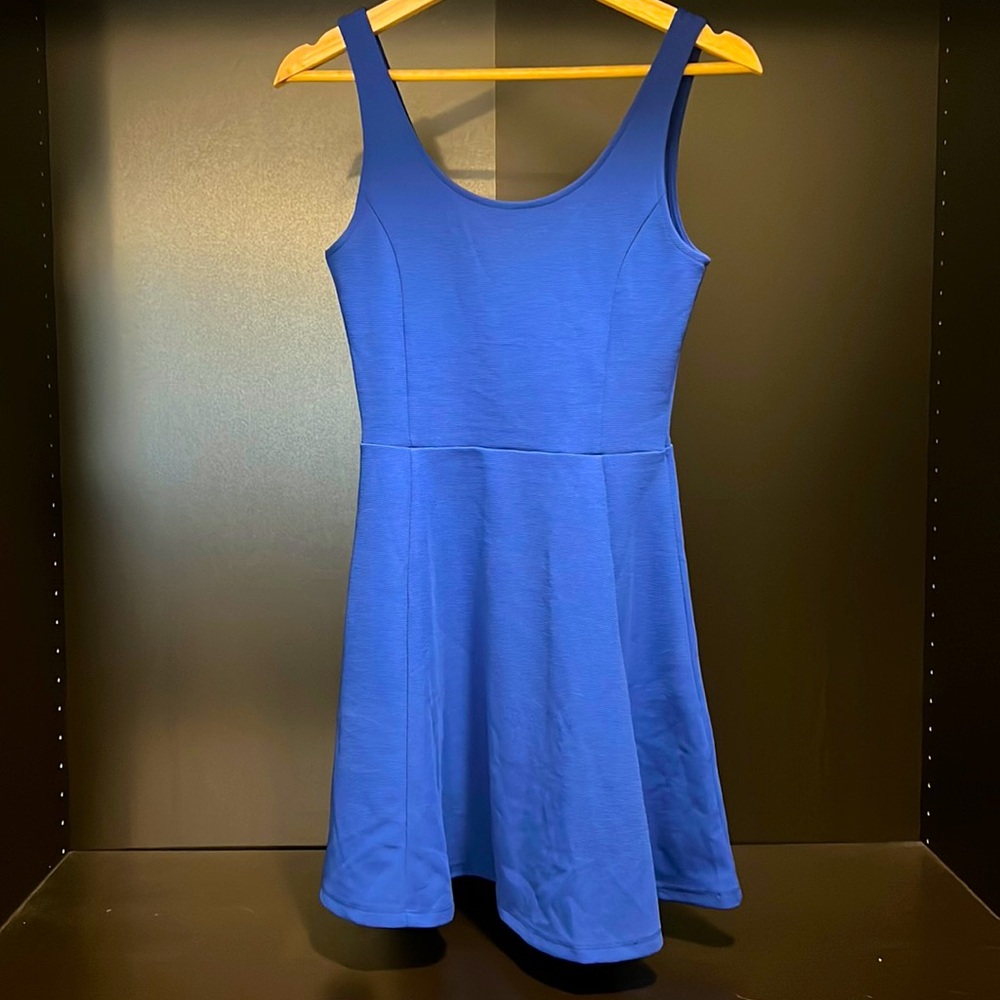 Blue A-line skater dress